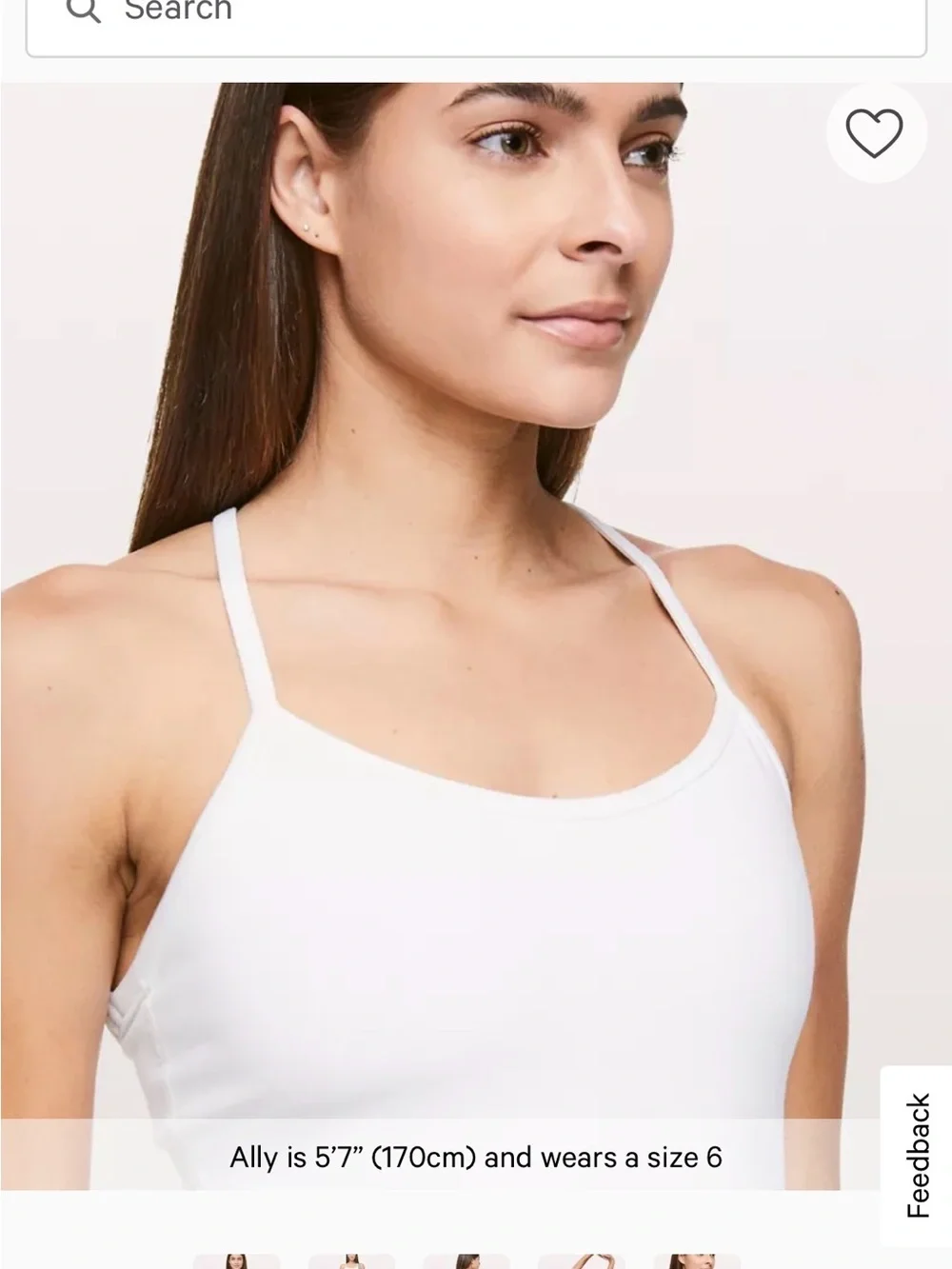 lululemon athletica White Strappy Tank Top